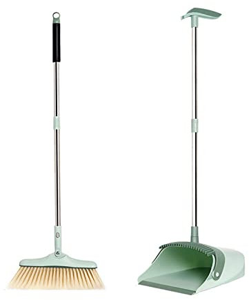 SUSOSU Besen 1 Satz weiches Haar Besen Kehrschaufel Kombination saubere Kehrmaschine Besen Müllschaufel verdicken Faltbare rotierende Bodenreinigungswerkzeuge