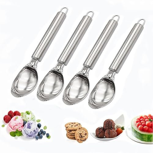 Cucchiaio Gelato, Aipeeo 4 Pcs Cucchiaio per Gelato, Porzionatori da Gelato, Può essere appeso, adatto per gelato, melone, polpette, riso
