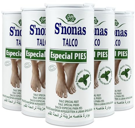 Polvos de Talco para Pies 100g – Desodorante para Pies y Calzado Elimina el Mal Olor (5 Unidades)