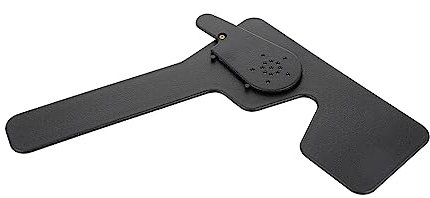 Baluue Plastic Eye Occluder for Eyesight Exam, Handheld Astigmatism Test Blindfold, Vision Test Optometry Tool Black Occluder Plate for Medical Use