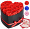Livofloral Rosenbox, 17 Konservierte Rose Ewige Rose, Infinity Rosen Geschenke für Mutter Geburtstagsgeschenke Valentinstag Weihnachten Hochzeitstag, Herz Rose Box für Freundin Frauen Oma, Rote Rose