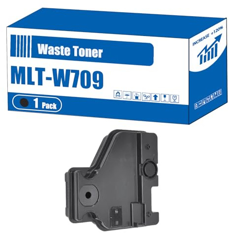 Compatible for Samsung MLT-W709 Waste Toner Container SCX-8123NA SCX-8128NA SCX-8128NX Printers, High Yield 200000 Pages, Accurate Imaging Rich Colors (1 Pack Black)