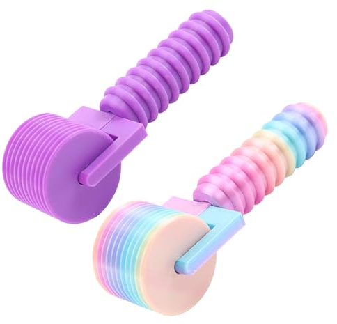 PartyKindom 2 Rodillos de Pintura con Diamantes de Imitación, Rodillos de Bordado de Diamantes de Imitación de Plástico para Manualidades de Bricolaje, Ruedas de Sellado Y Posicionamiento Preciso