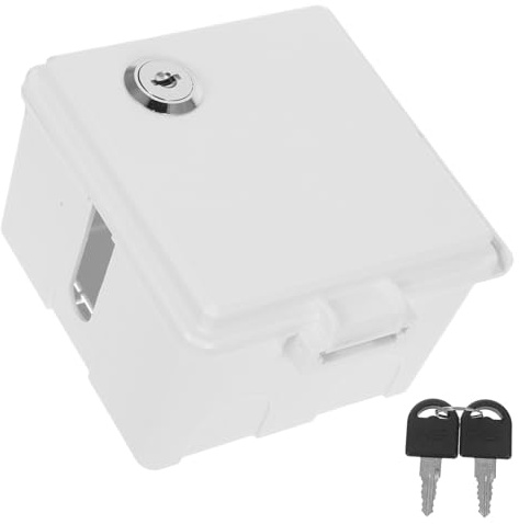 Couvercle de Prise Verrouillable Extérieur Étanche Pvc Blanc | Montage Mural, Protection UV et Entretien Facile, pour Points Électriques en Patio et Zones Publiques