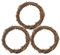 WJAJOY 20cm Natural Grapevine Wreath - Vine Branch Wreath Rattan Wreath for DIY Christmas Craft, Front Door Wall Hanging, Wedding and Party Decors（3 Pack ）