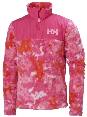 Helly Hansen Jr Champ Couche intermédiaire 1/2 Fermeture éclair Vestes, 181 Dragon Fruit Splash Camo A, 14 Ans Mixte Enfant