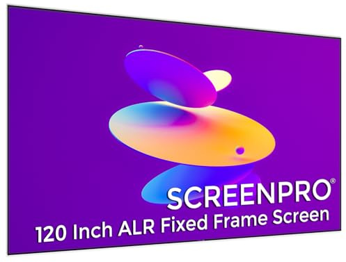 120inch Ambient Light Rejecting ALR Projector Screen for Home Theater, 16:9 4K/8K Ultra Edge Free Fixed Frame Ceiling Light Rejecting Screen for Ultra-Short Throw Projector & Laser Projector