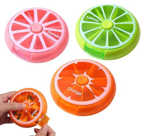KEWUF 3 Piezas Pastillero de viaje pill organizer viaje丨organizador de pastillas de viaje,pastillero caja pequeño Para viajes y uso diario