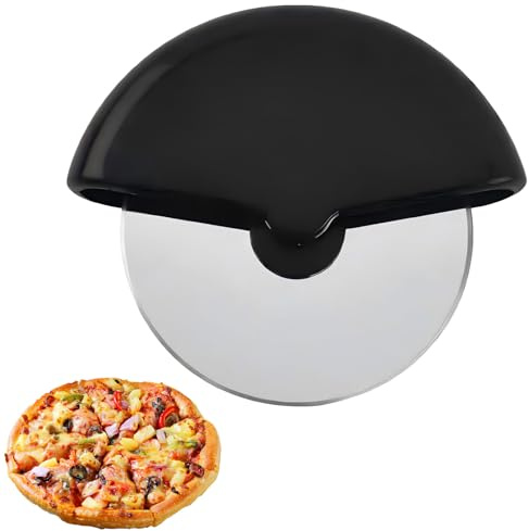 1Pc Stainless Steel Pizza Cutter Wheel Ultra Sharp Blade for Effortless Slicing, Rust Resistant Dishwasher Safe Ergonomic Comfort Grip Handle for Pizza Quesadillas and Flatbreads