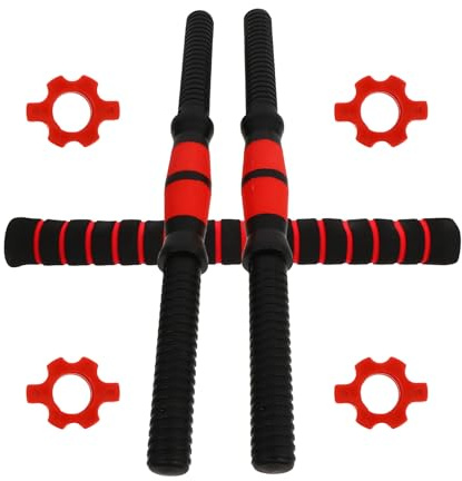 MAGICLULU Set 2 Pezzi Barra Manubri 40 CM in Acciaio Inox Connettore per Bilanciere Accessori Fitness per Allenamento Forza e Sollevamento Pesi a Casa