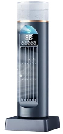 Générique Ventilateur Colonne Ventilateurs Tour - Souffleur D'ÉTé Silencieux sans Pales 3 Vitesses avec RéServoir d'eau,Ventilateur Tour,pour Dortoir Cuisine Bureau Maison Usage