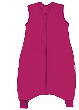 schlummersack Schlafsack mit Füßen ganzjährig 2.5 Tog 90 cm Beere | Kinder Schlafsack mit Beinen für eine Körpergröße 90-100cm | Ganzjahres Füßen 2.5 Tog