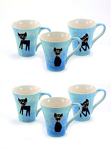 Ny Cha Cult 2 x 3 mugg Filou keramik, 3-faldig med gulddyna, 0,25 l = 6 stycken