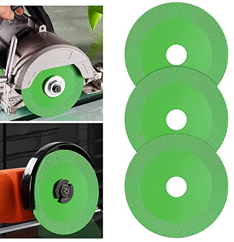 Flintronic 3 Piezas Disco de Corte de Vidrio, 115MM Disco de Corte de Diamante, Cristal Disco Corte Diamante, Accesorio de Amoladora Angular para Vidrio, Cerámica, Azulejos, Corte y Pulido.