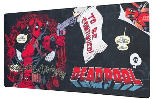 Grupo Erik Gaming Mauspad XXL Marvel Deadpool Gaming Mousepad XXL rutschfest und Wasserabweisend Mauspad Groß - Mouse Pad Gaming SchreibtischunterlagePC Zubehör Gaming