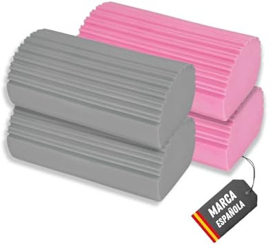 ADLEER 4PCs Esponja Atrapapolvo. - Plumero Atrapapolvo Diseño Mejorado - Plumero Humedo Esponja - Esponja Limpia Polvo - Esponja Magica Atrapapolvo - Esponja Limpieza Hogar- esponja atrapapolvo magica