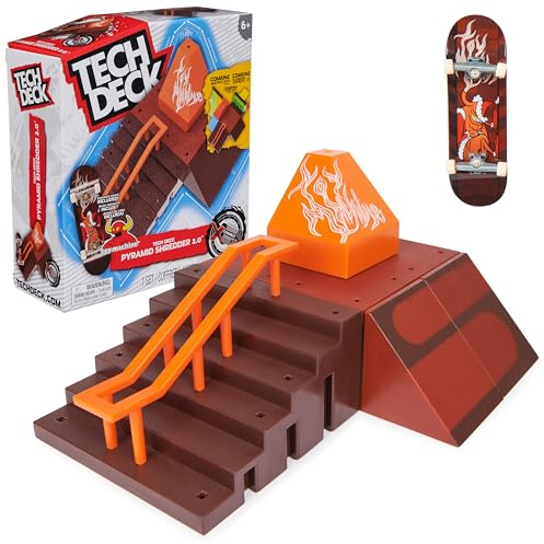 Tech Deck, Pyramid Shredder 2.0, X-Connect Park Creator, Set di Rampe da Personalizzare e Costruire con Fingerboard Speciale, Giocattoli per Bambini da 6 Anni in su