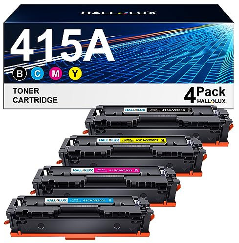 HALLOLUX 415A 415X M479fdw Toner Kompatibel für HP 415A W2031A für HP Color Laserjet Pro MFP M479fdw Toner M479dw M479fnw M479fdn M454dw M454dn W2030A W2032A W2032X W2033A W2031X W2033X (4er-Pack)