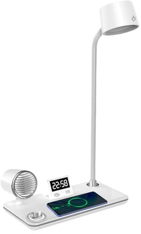 Lámpara de escritorio Pantalla digital, Lámpara de carga inalámbrica para teléfono celular - Lámpara de escritorio Pantalla de tiempo digital con cargador inalámbrico,Luz de carga inalámbrica del escr