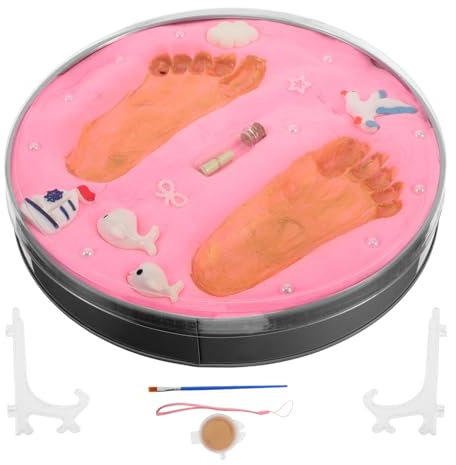 GARVALON Hand Und Fußabdruck Neugeborene Erinnerungsrahmen Mit Sicherer Farbe Geschenkidee Zur Babyparty Für Neue Mütter