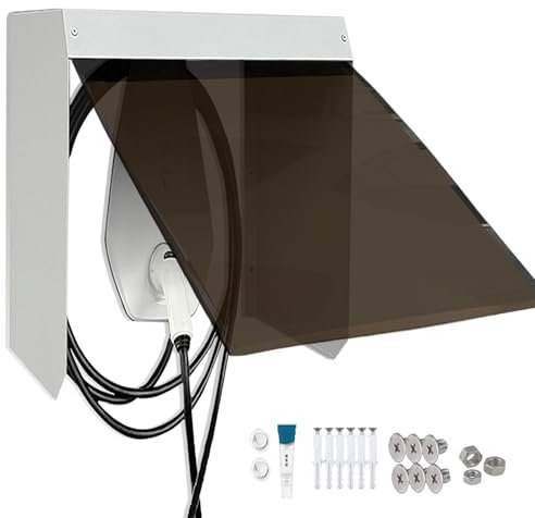 ZYLEDW Funda Protectora contra la Lluvia para Estaciones de Carga de vehículos eléctricos, Funda Protectora para Montaje en Pared, toldo para Exteriores, 65 * 40 * 25CM