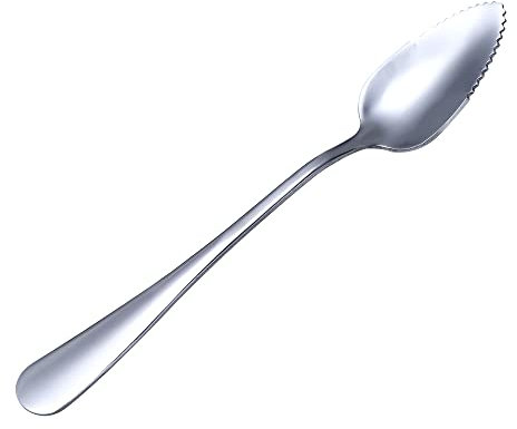 Cucchiaio per pompelmo in acciaio inossidabile, cucchiaio per pompelmo con bordo seghettato, strumento multifunzionale per raschiare kiwi