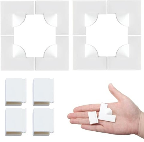 Magnetic Window Screen Corners & Mesh Clips Kit - 8pcs Reinforced DIY Window Screen Accessories with 4 Windproof Clips for Fixing Fly Nets and Screens