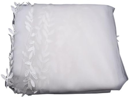 Elegant Kam Brudslöja Bröllopsbrudslöja Justerbar Draperad Spets Katedralslöja Bröllopsklänningar Eviga Brudtillbehör Lyxiga Ceremoni Essentials(WHITE_300cm)