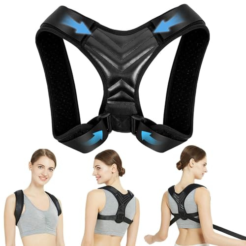 Rücken Geradehalter für Damen Herren, Rückenstützgürtel, Atmungsaktiv & Verstellbare Haltungstrainer Posture Corrector, Rückengurt Haltungskorrektur für Gerade Haltung, Rückenschmerzen Lindern
