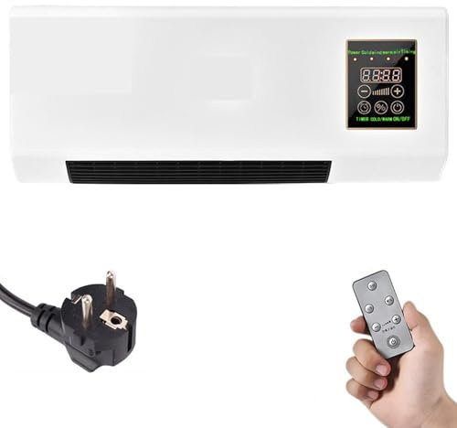 Climatiseur Mural | Climatiseur Mural Sans Conduit 2 en 1 avec Télécommande, Climatiseurs de Refroidissement et de Chauffage avec Minuterie pour Salon, Chambre, Bureau et Petits Appartements