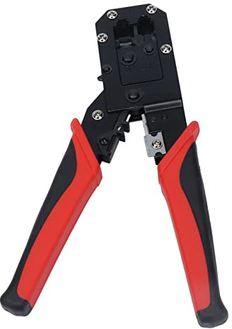Alicates de engarzado Engarzadora de conector RJ Herramienta de engarzado multifuncional para 8P 6P JL318 Herramienta de engarzado de cable telefónico de red profesional Material
