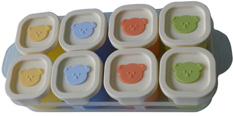 Bandeja De Congelación De Alimentos Para Bebés De Silicona De 4 Secciones Contenedor De Cubitos De De Diseño Antideslizante Con Segura Para Para Almacenamiento De Puré Infantil De