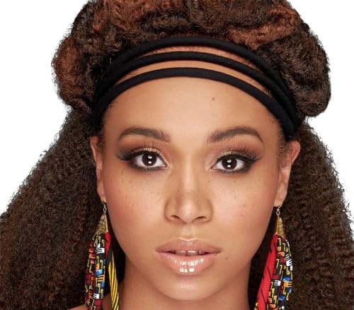 Cloth & Cord African Hair Piece | Black 3 Strand Head Wrap | The Black Regent Headband | Everyday Headband | Elegant Afro Goth Diadem