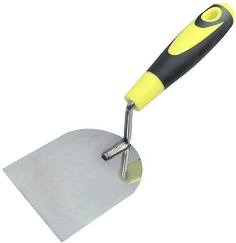 AERZETIX - Paleta de Estucador/Estuco 100x120mm - Herramienta para Yesero/Albañil - Mango Bimaterial - Obras/Albañilería/Yeso/Mampostería/Baldos/Mortero - Acero - C45999