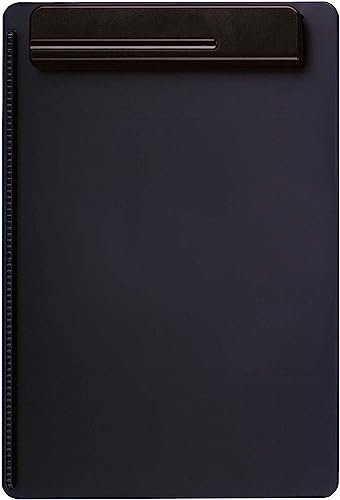 MAUL Klemmbrett A4 MAULgo Recycling | Nachhaltiges Schreibbrett im A4 Format | Hochwertige, moderne Schreibmappe aus 85% recyceltem Kunststoff | Klemmbrett ausgezeichnet mit Blauer Engel | Schwarz