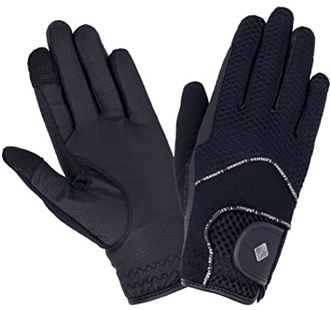 LeMieux Unisex 3D Mesh Riding Gloves in Navy - Lightweight & Breathable - Anti Slip - XS