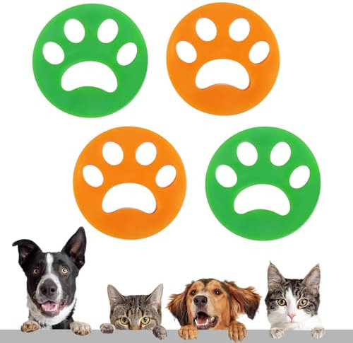 catlinez 4 PCS Depilatore per Animali Domestici,Raccogli Peli Animali, Riutilizzabile Cattura Peli 9 * 9 cm，Acchiappa Peli per Lavatrice， Adesivi Polverosi per Capelli e Indumentidomestici