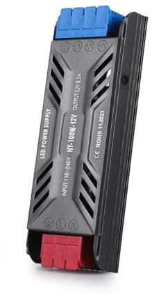 BRIMETI 12V Netzteil Trafo 230V auf 12V 100W LED Treibe Schaltnetzteil LED Transformator 8,3A AC 230V auf DC 12 Volt Kompakter Extrem Dünner Konstantspannung, für Neon Streifen Strip