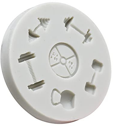 Cake Tools Sports Fitness Workout Exercise Dumbbell Silicone Molds Decorating Cupcake Gumpaste Fondant Moulds for Baking Silicone Chocolate Molds Shapes