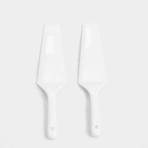 PTORIZNY Pack of 2 Wedding Ceramic Pie Cake Server White Porcelain Cutter