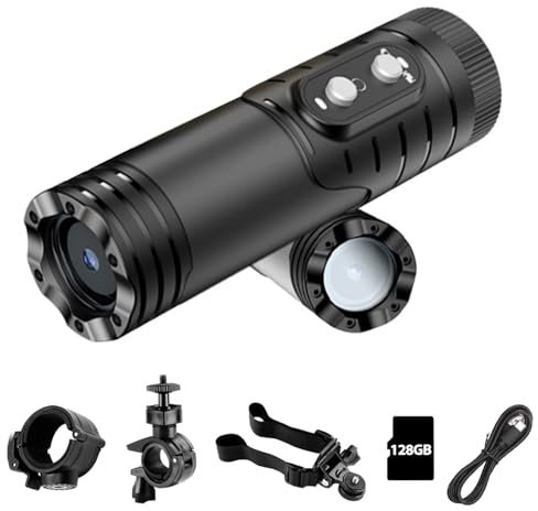 bayehngs WiFi Helmet Camera, HD 1080P Bike Motorcycle Helmet Camera, IP66 Waterproof Action Camera for Cars, Bicycle, Motorbike & Sports Helmet (With 128G Card)