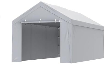 SLAHAJ Box Auto da Esterno Copertura di Ricambio per Tenda da Garage Senza Telaio, 10x20 Piedi, telone per Riparo, Posto Auto Coperto all'aperto Tettoie per Auto