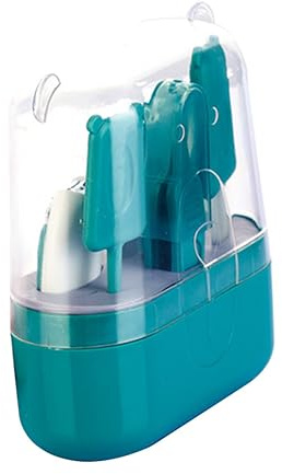 Kisangel Kit Práctico Incluye Estuche de Almacenamiento Verde Cortauñas de Acero Inoxidable y Cuchillas Redondeadas para Uñas de Ñiño para Recién Nacidos y Niños Pequeños