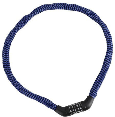 Wsdsgz Cadena de bicicleta portátil antirrobo de 5 dígitos para bicicletas de montaña, scooters, motocicletas, cadena de seguridad portátil