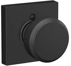 Schlage F170 BWE 622 COL - Pomo Bowery con moldura Collins sin giro, color negro mate