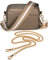 Lily England Crossbody Bag für Damen mit breiter Gurt & extra Kette - Premium Umhängetasche aus veganem Leder gemacht - Sichere Crossbag mit großen Reißverschlussfächern, Bronze