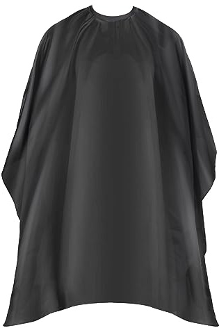 Omvoina Professional Hair Cutting Cape with Adjustable Snap Closure, Salon Barber Cape,Waterproof Hairdressing Salon Cape - 57 x 51(Black)
