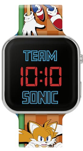 Sonic The Hedgehog Kinder-Digitaluhr SNC4322M mit orangefarbenem Armband