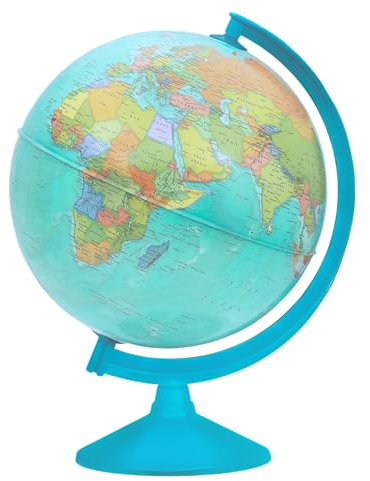 TOPGLOBE 30cm Schülerglobus - Karte auf Deutsch - Globus Bildung Drehbarer - Pädagogische/geografische - Schule, Zuhause und Büro - Durchmesser 30cm