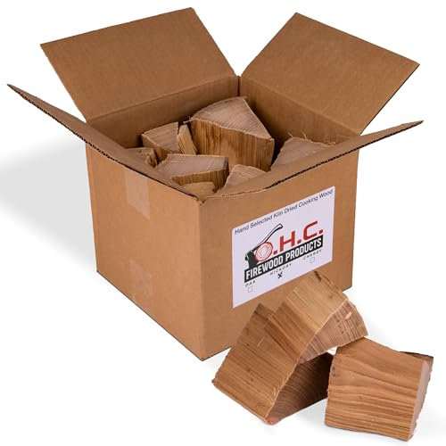 O.H.C Firewood Products Kiln Dried Firewood, Oak Firewood, Safe, Consistent Cooking Wood, Hand-Selected Wood Chunks for Smoking Upto 12 Meals (Cherry)